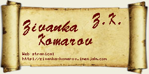 Živanka Komarov vizit kartica
